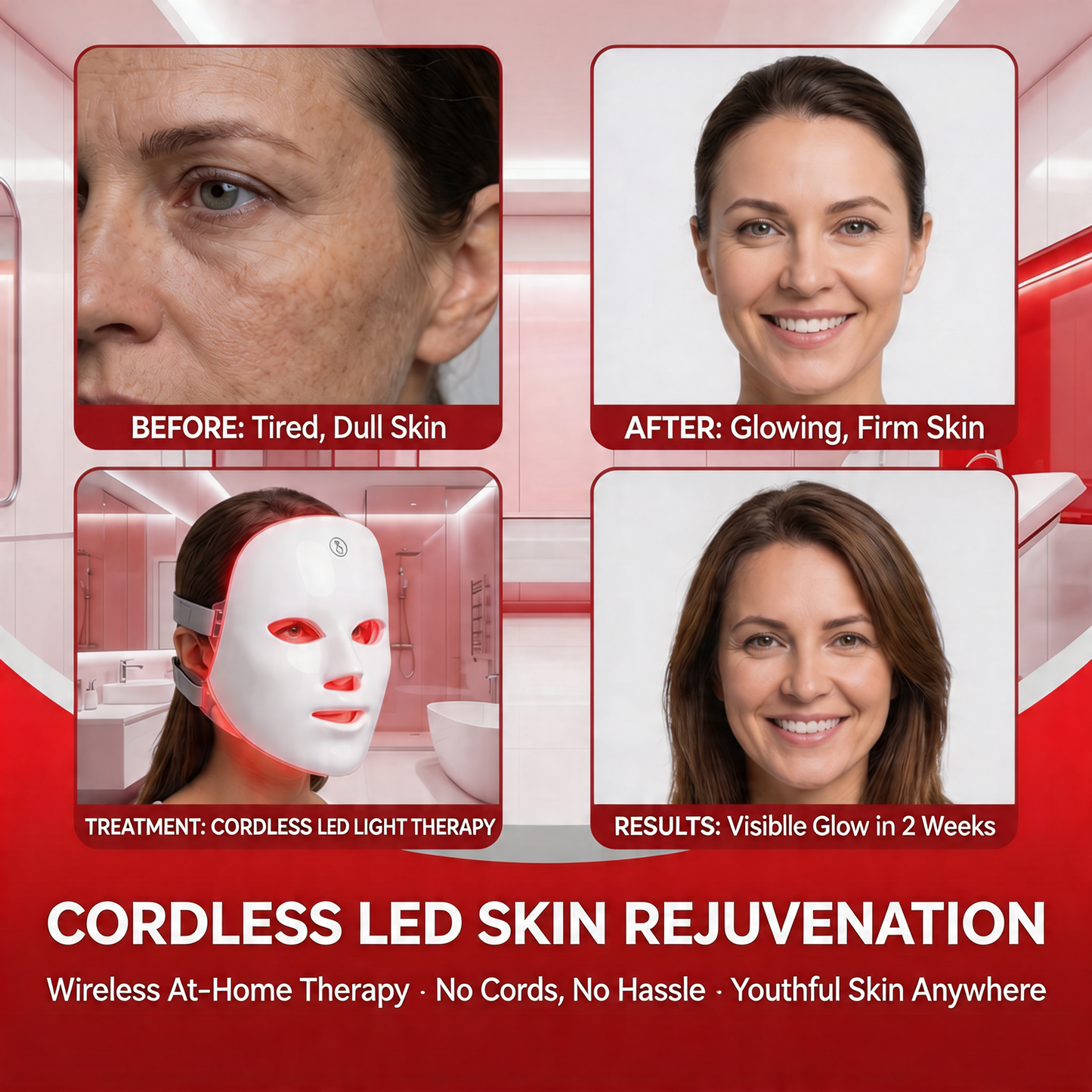 7 Color LED Light Therapy Face Mask